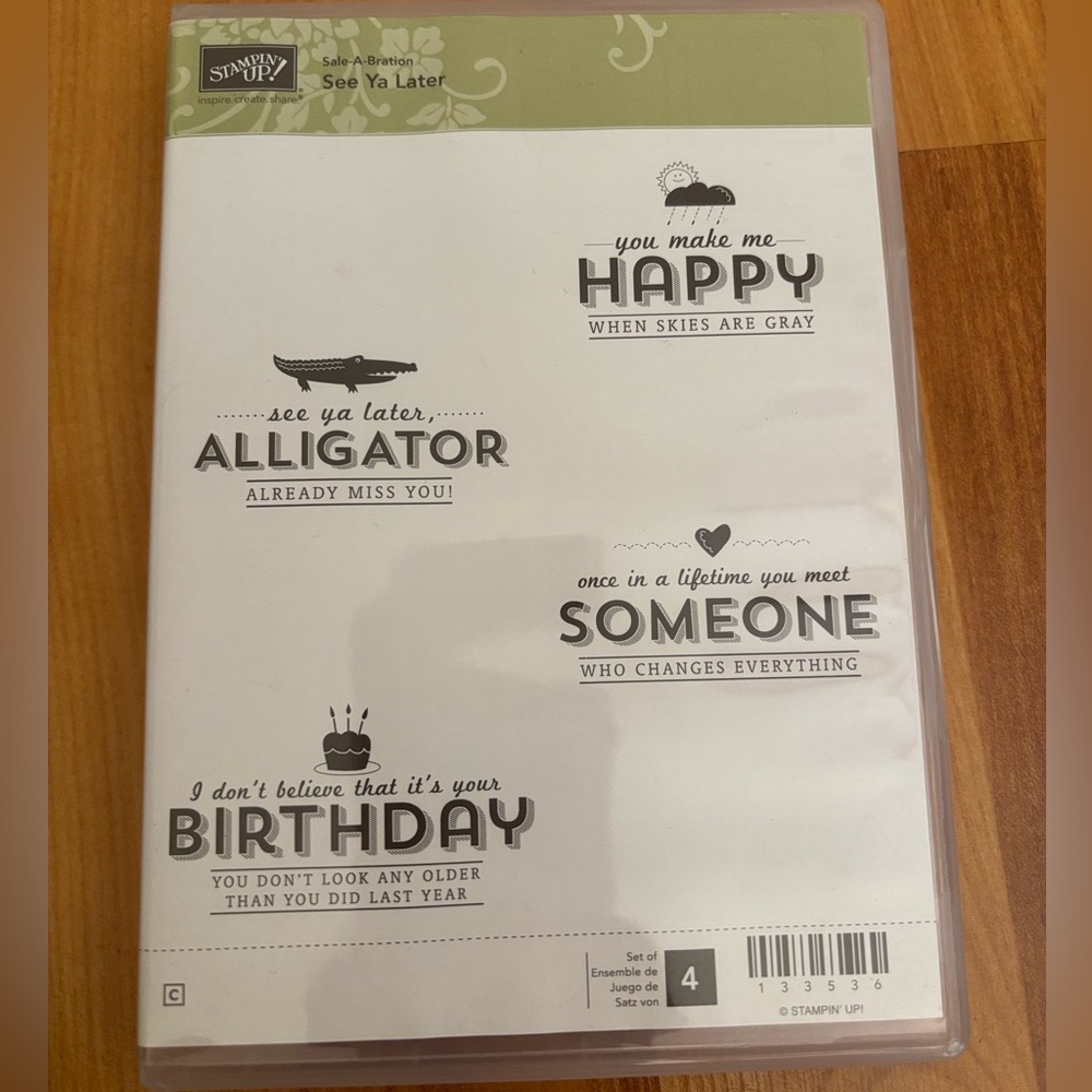 Stampin’ Up Acrylic Set of Rubber Stamps